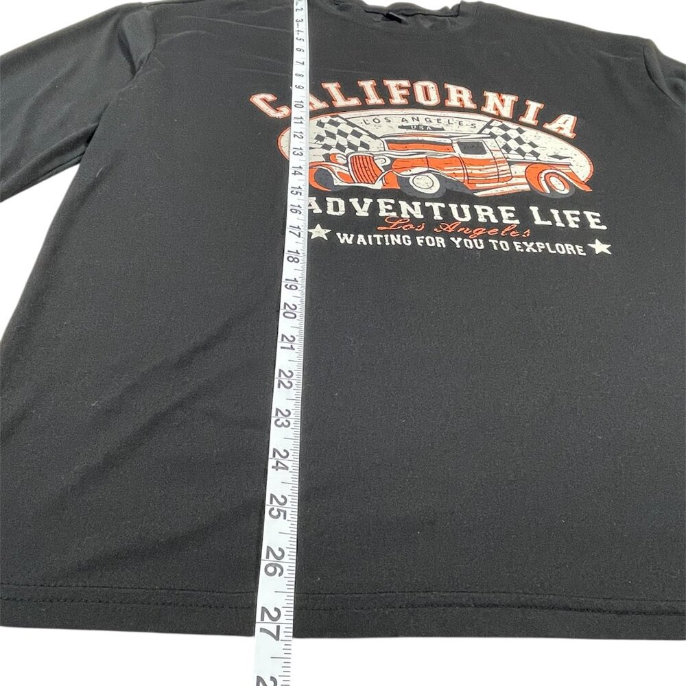 Shein Black Long Sleeve Graphic Tee California Adventure Life, Size Small  EUC - Picture 6 of 7